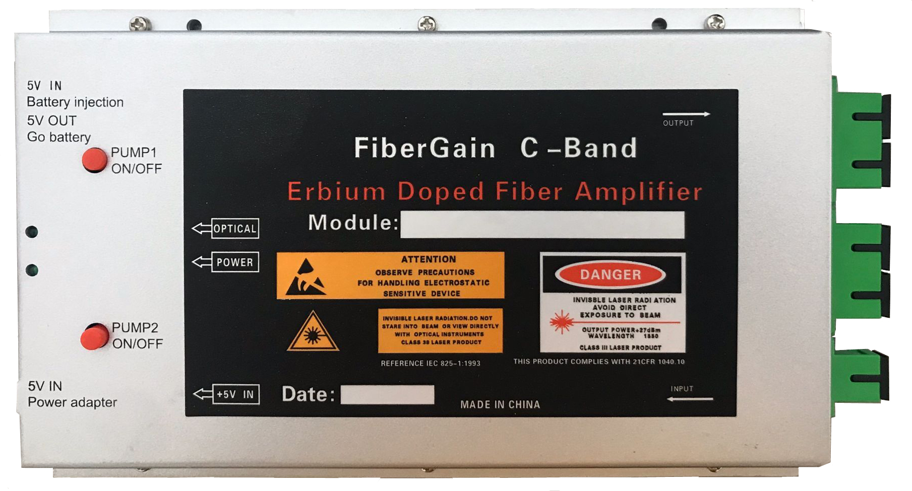 MINI Type ERBIUM-DOPED FIBER AMPLIFIER